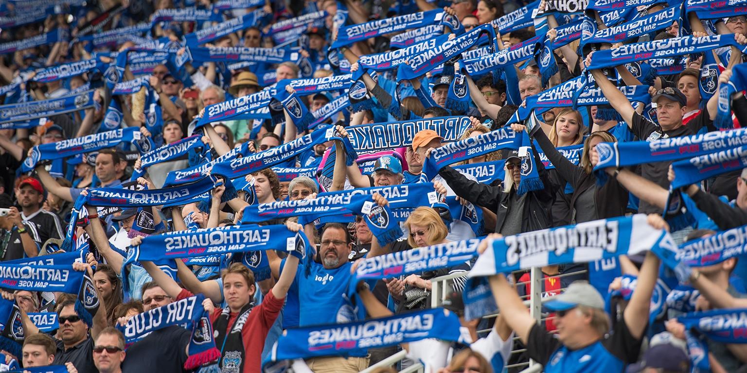 San Jose Earthquakes supporters.